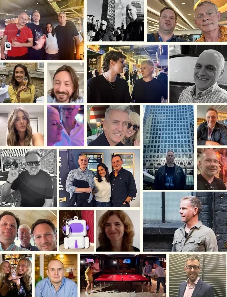 A collage of photographs of the AAAnow team